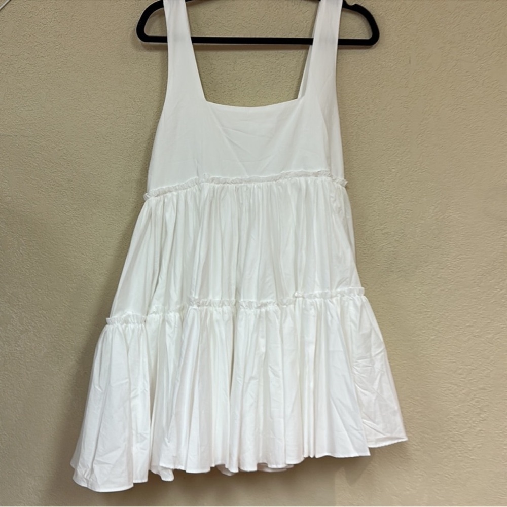 MABLE White Babydoll Mini Dress - Picture 6 of 6